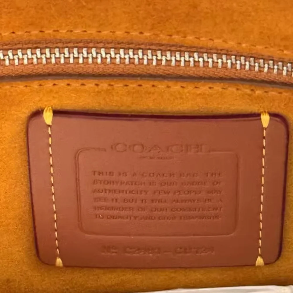 Leather Crossbody Satchel in Cognac Brown - Picture 6 of 8